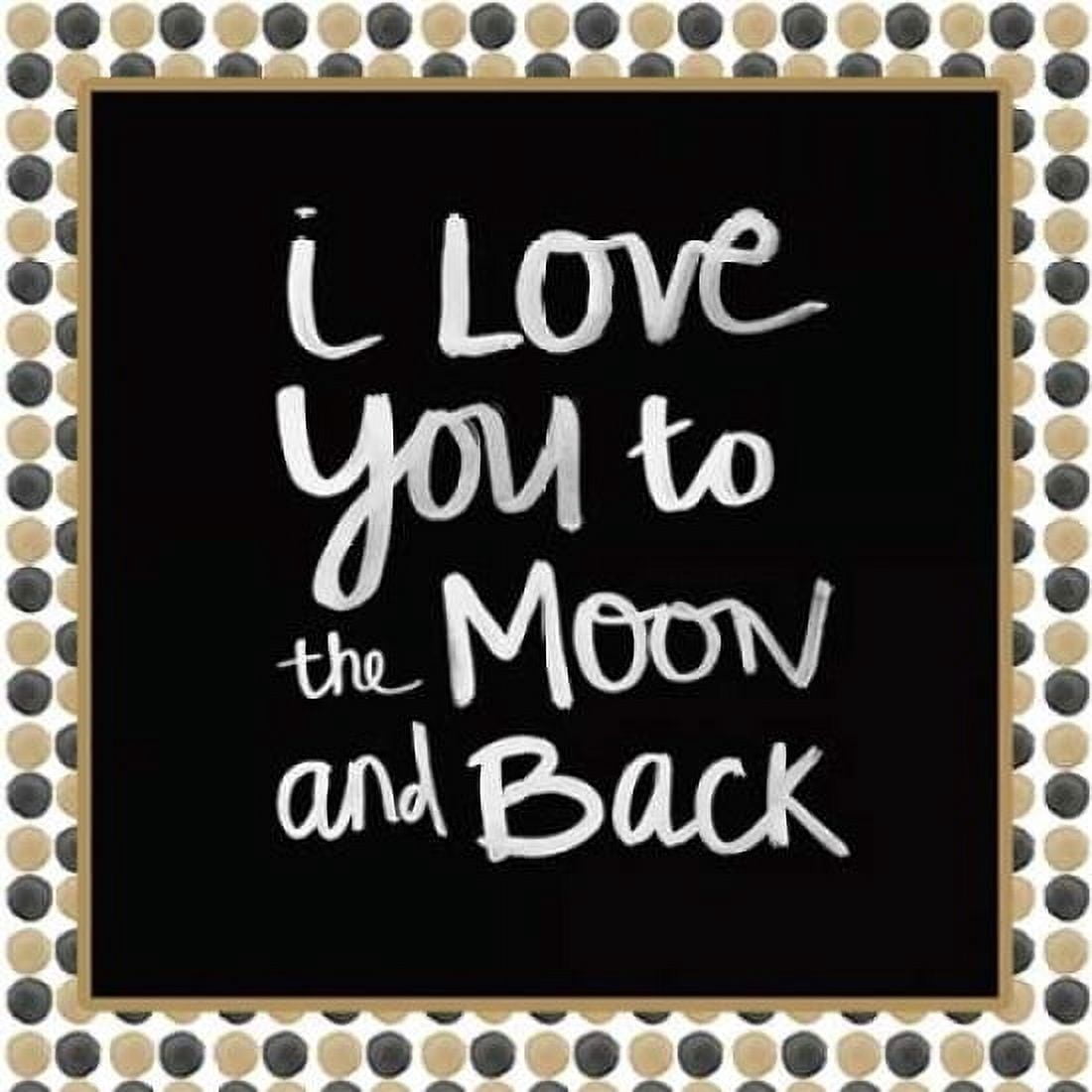 Moon - Gold and Black Canvas Art - Linda Woods (24 x 24)