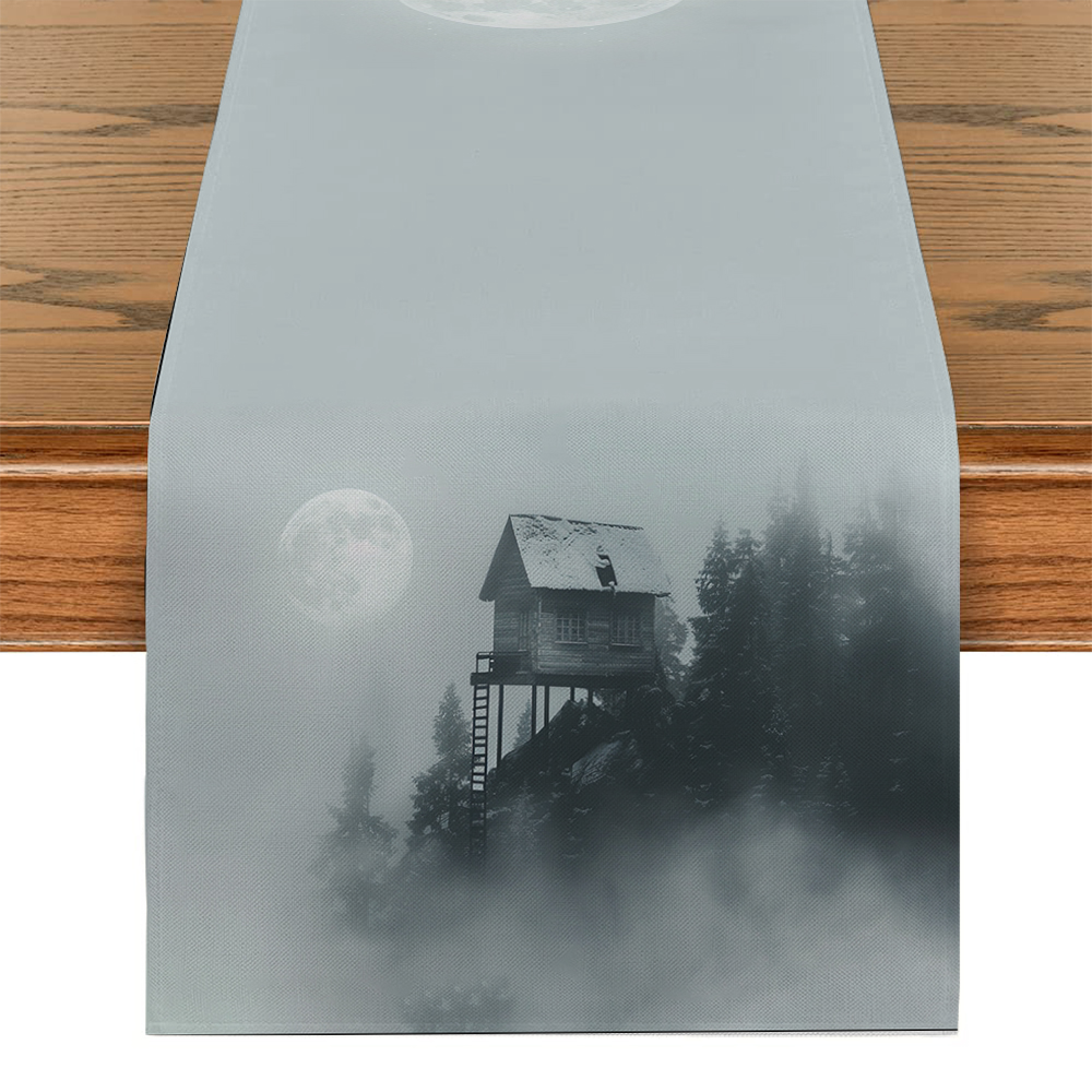 Moon House Forest Fog Table Runner Kitchen Table r Farmhouse Dining ...