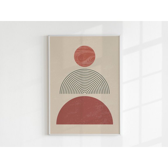 Moon Illustration Wall Decor Unframed Paper Print