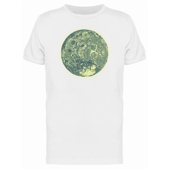 Moon In Stipple Art Tee Men's -Image by Shutterstock