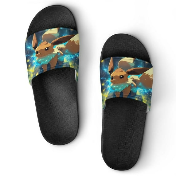Moon Kawaii Eevee Slide Sandals for Women Men Pillow House Slippers EVA Foam Foot Spa Non Slip Quick Drying Shower Shoes Bathroom Sandals