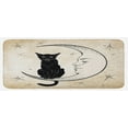 thumbnail image 1 of Moon Kitchen Mat, Black Cat Sitting on White Crescent Moon Contrasting Facial Expressions Feline, Plush Decorative Kitchen Mat with Non Slip Backing, 47" X 19", Sand Brown Black, by Ambesonne, 1 of 1