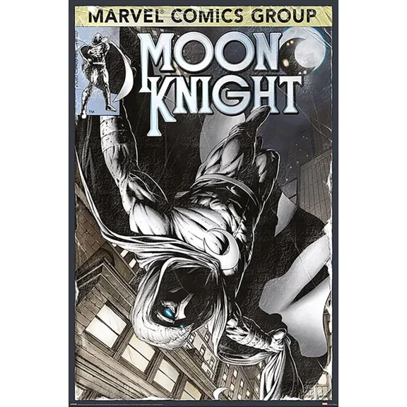 Moon Knight - Marvel Comic Poster (Comic Cover) UNFRAMED PAPER POSTER, Home Decor
