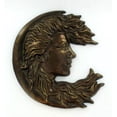 thumbnail image 1 of Moon Lady Face Astrology Wall Art Cast Iron Plaque by INsideOUT, 1 of 1