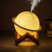 Moon Lamp Humidifier, 2 in 1 Moon Night Light & Humidifiers with USB Recharge, 3 Colors 3D LED Moon Light with Stand, Kids Friend Lover Birthday Gift Bedroom Home Decor 330ml