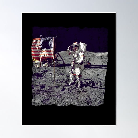 Moon Landing Apollo Poster Wall Art, Modern Wall Decor, 8x12 UNFRAMED