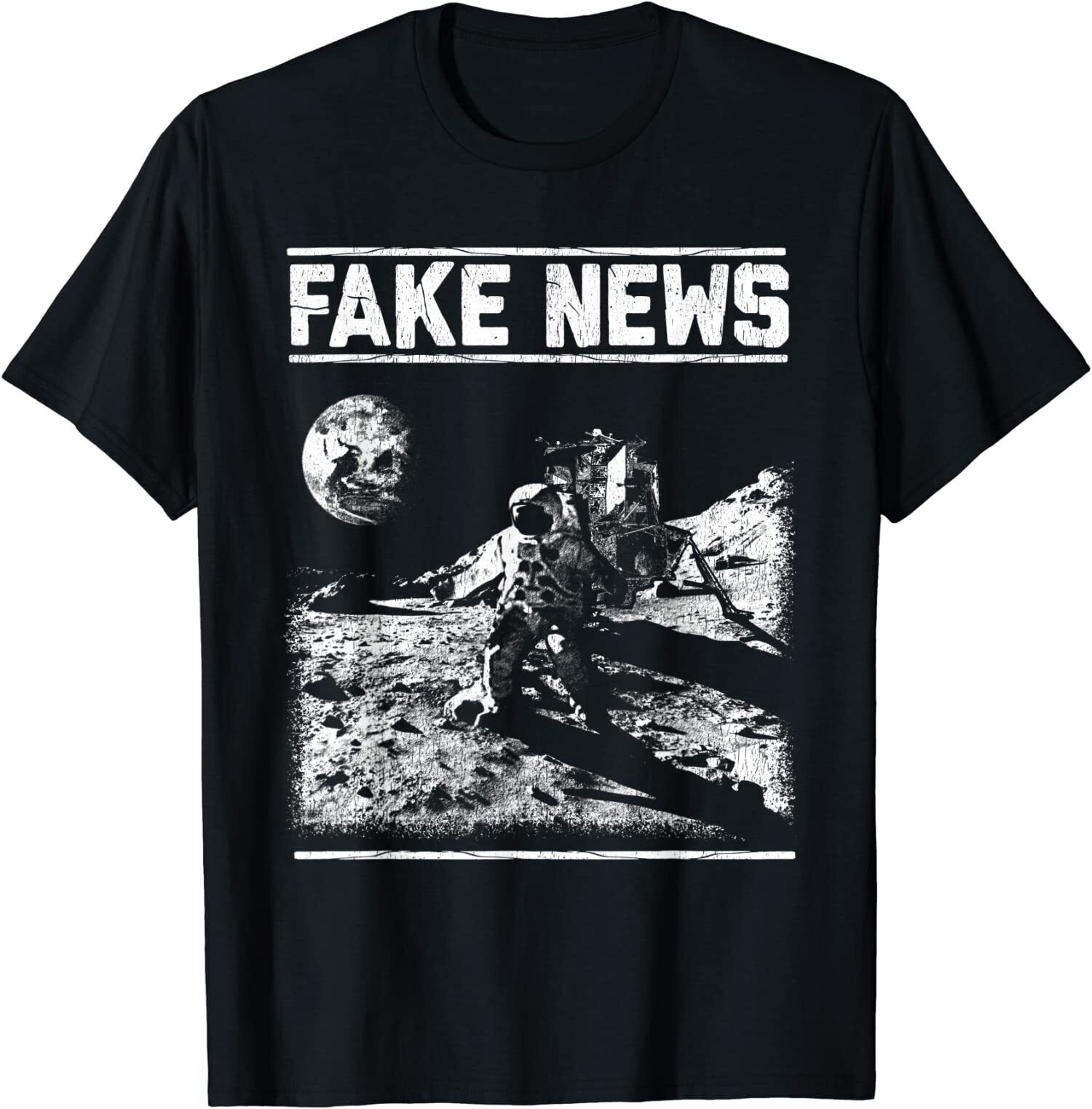 Moon Landing Conspiracy Theory Fake News Tee TShirt