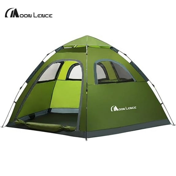 Moon Lence 4-6 Person Instant Camping Tent with Waterproof Portable Pop-up Tent for Outdoor Activity Camping, Green
