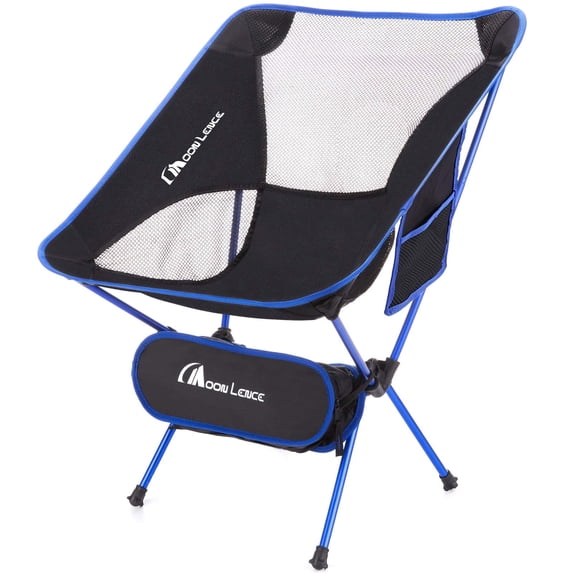 Moon Lence Lightweight Folding Camping Chairs with Carrying Bag Ultralight Hunting Chair for Outdoor Camping, Blue