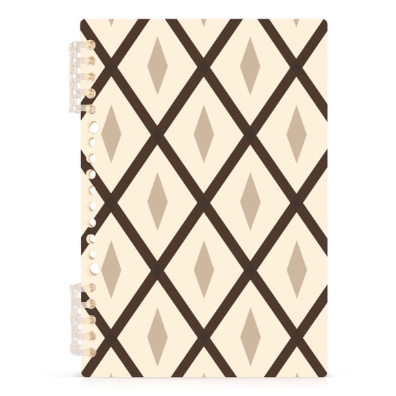 Moon Light Block Notebooks 1-subject Journal 60 Sheets A5 College Ruled Paper Detachable Ring 8.3"x5.7"