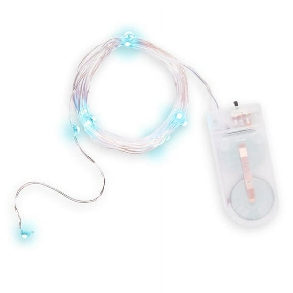 Moon Lights LED - Silver Plated Copper Wire - 12 Blue Lights