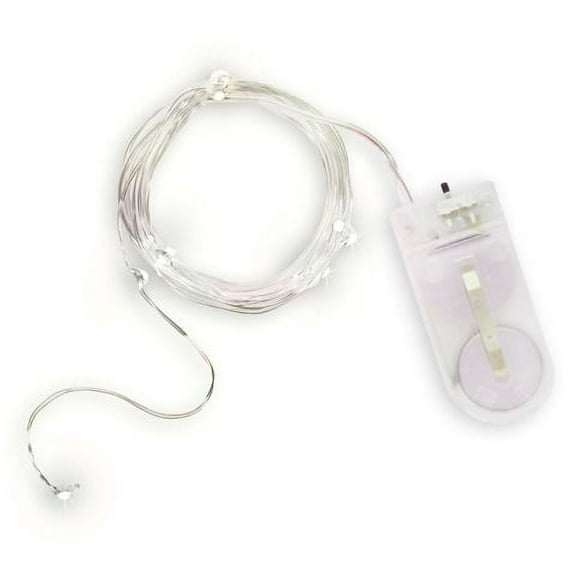 Moon Lights LED - Silver Plated Copper Wire - 12 Warm Lights