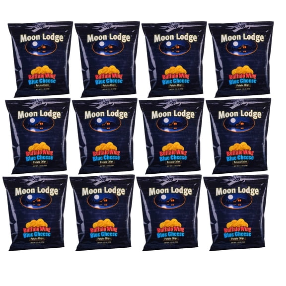 Moon Lodge Potato Chips 1.5oz (12 Pack, Buffalo Wing Blue Cheese)
