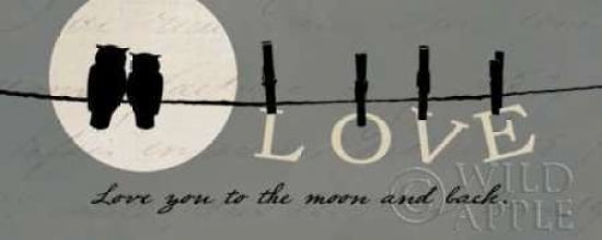 Moon Lovers I Canvas Art - Pela (24 x 48)