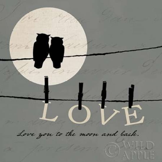 Moon Lovers I Canvas Art - Pela ERR (24 x 24)
