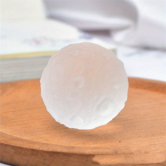 Moon Meteorite Natural Quartz Crystal Crystal Ball Reiki Energy Stone Display Decorations for Healing Meditation Witchcraft 43mm