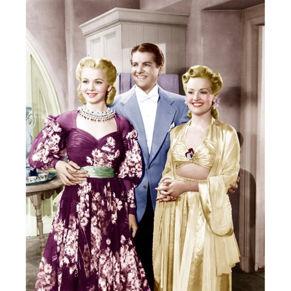 Moon Over Miami From Left: Carole Landis Robert Cummings Betty Grable 1941. ��� �20Th Century Fox- Film Corporation Tm & Copyright/ Courtesy: Everett Collection Photo Print (16 x 20)