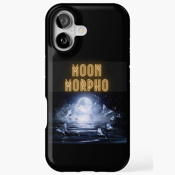 Moon Morpho Celestial Lunar Artistic Cosmic Design Case with iPhone 11 to 17 Pro Max