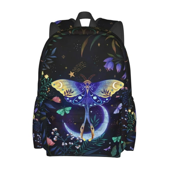 Moon Moth Backpack for Women 16.9 inch Travel Casual Laptop Backpack Lightweight Waterproof Hiking Daypack