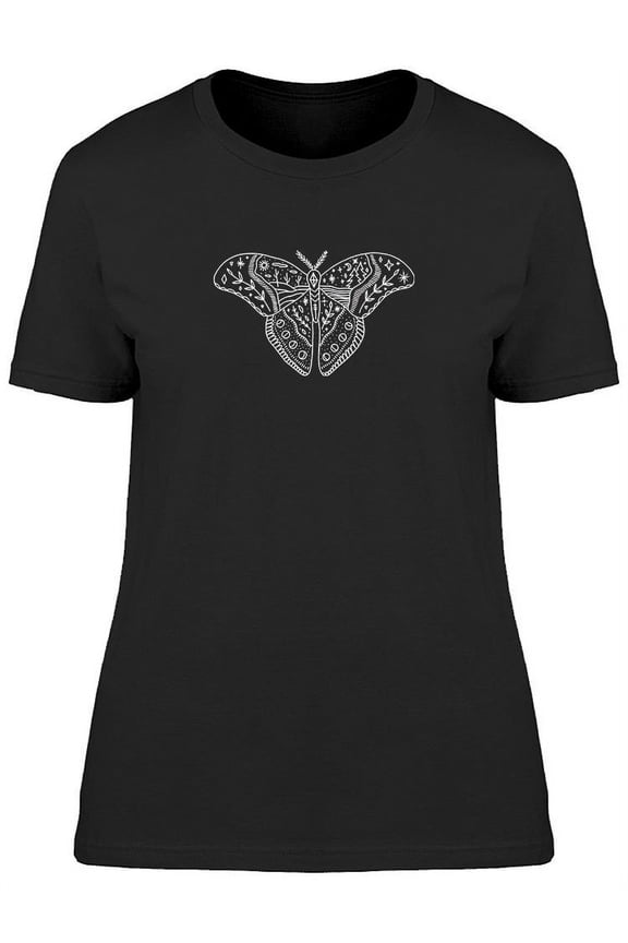 Moon Moth Design T-Shirt Women -Image by Shutterstock, Female 3X-Large