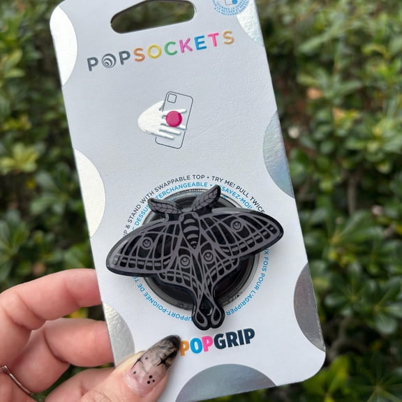 Moon Moth PopGrip | Magnetic Phone Grip, Goth Kawaii Accessory