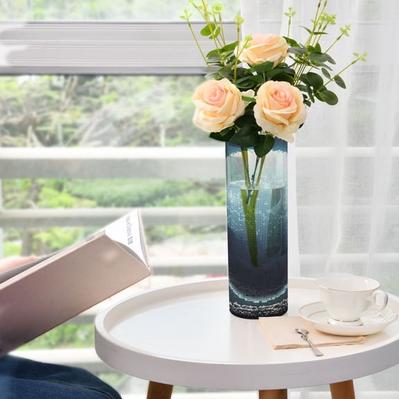 Moon Night Plastic Vase 11.8'' x 3.9'' Transparent Non Breakable Decorative for Family