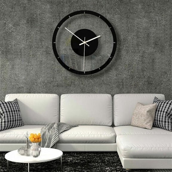 Moon|Nordic Wall Clock Silent Transparent Acrylic Clock Home Living Room