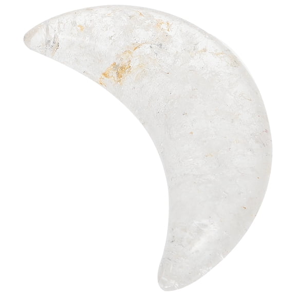 Natural Moon Ornament Home Decor with Thumb Worry Stones, Delicate Tabletop Decorative Accessory for Desktop