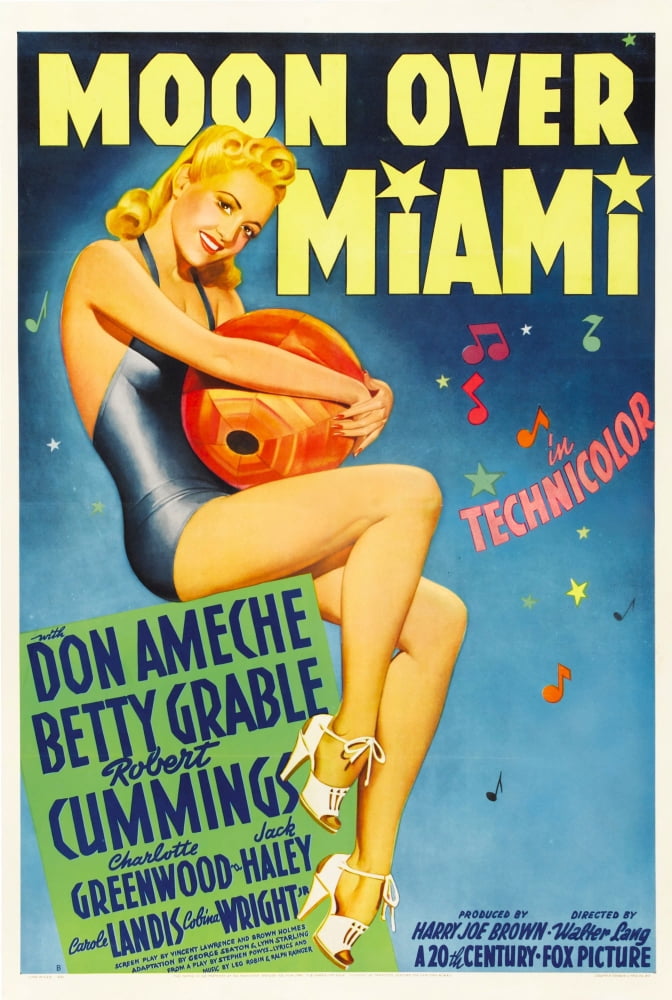 Moon Over Miami Canvas Art -  (11 x 17)