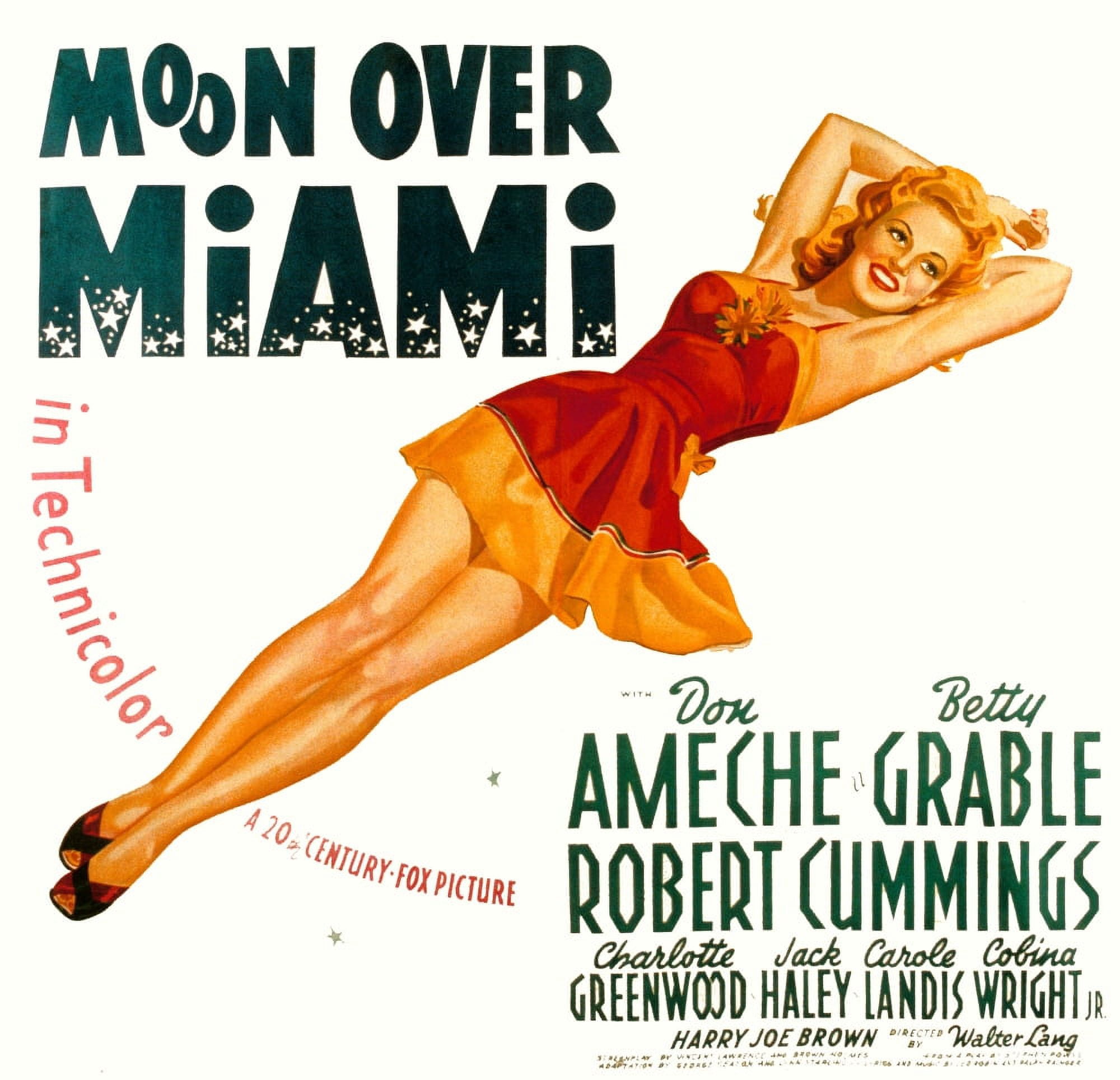 Moon Over Miami Canvas Art - (28 x 22)