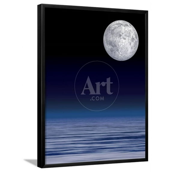 Moon Over Water, Scenic Framed Art Print Wall Art by Laguna Design Sold by Art.Com