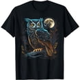 thumbnail image 1 of Moon Owl Birds Owl Gifts Graphic for Men Women Boys Girls T-Shirt, 1 of 5