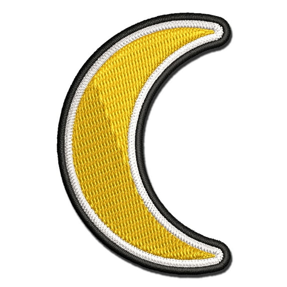 Moon Partial Applique Multi-Color Embroidered Hook & Loop Patch - 3 Inch Medium
