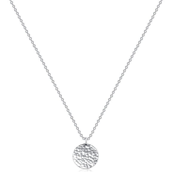 Moon Pendant Necklace 14K Gold Fill Dainty Hammered Moon Phase Gold Choker Simple Crescent Moon Full Moon Karma Circle Choker Necklace[o2959]