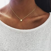 Moon Pendant Necklace, 14K Gold Plated Coin Pendant Necklace New Moon Crescent Moon Full Moon Open Circle Hammered Pendant Necklaces For Women[o7250]