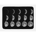 thumbnail image 1 of Moon Phase Bath Mat, Astronomy Themed Macro Photo of Lunar Changes on Sky Satellite of Earth, Plush Bathroom Decor Mat with Non Slip Backing, 29.5" X 17.5", Black Pale Taupe, by Ambesonne, 1 of 2