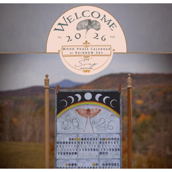 Moon Phase Calendar, 2026. The "song" Edition. Whimsical Functional Art! Poster, Poster Only
