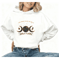 thumbnail image 1 of Moon Phase Celestial Graphic Tee T-Shirt Print Top well-fitting Hooded long-sleeved White S-2XL, 1 of 6