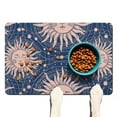 thumbnail image 1 of Moon Phase Dog Food Mat - Bohemian Starry Night Pet Feeding Mat with Non-Slip Base, Waterproof and Absorbent Mat for Dogs and Cats, Eco-Friendly Design, 1 of 4