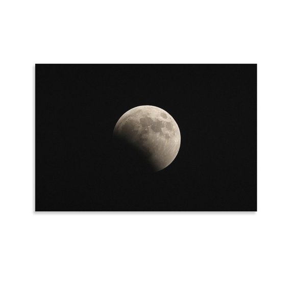Moon Phase IV Poster Decorative Painting Canvas Wall Art Living Room Posters Bedroom Painting,Unframe-style,08x12inch(20x30cm)