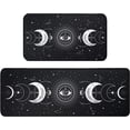 thumbnail image 1 of Moon Phase Kitchen Rug Set of 2, Goth Rug, Moon Rug, Black and White Constellation Halloween Kitchen Mat Rugs, Carpet- Gothic Witchy Moon Phase Kitchen Decor Decoration- 17x30 and 17x47 Inch, 1 of 6
