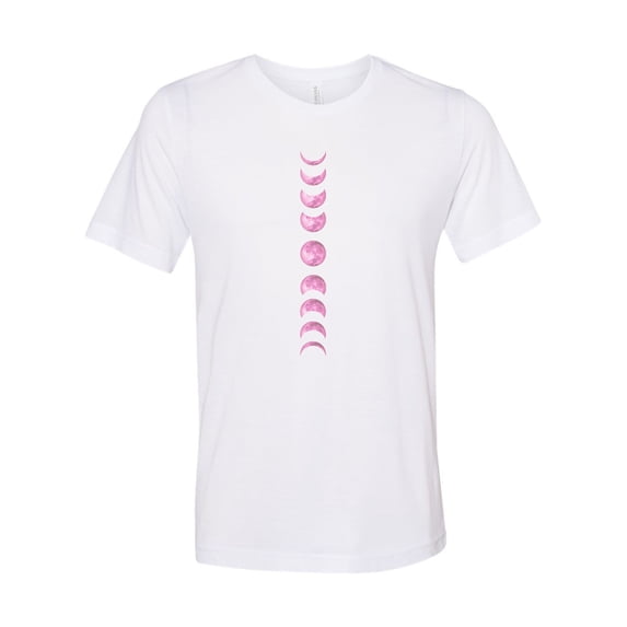 "Moon Phase, Moon Shirt, Moon Lover, Unisex, Moon Apparel, Soft Bella Canvas, Sublimation, Moon Tee, Gift For Her, Moon Apparel, Lunar Moon, White, LARGE"
