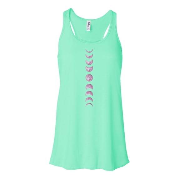 "Moon Phase, Moon Tank Top, Moon Lover, Racerback, Soft Bella Canvas, Sublimation, Moon Racerback, Gift For Her, Moon Apparel, Muscle Tank, Mint , MEDIUM"