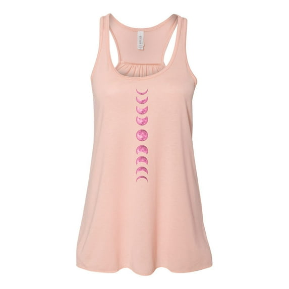 "Moon Phase, Moon Tank Top, Moon Lover, Racerback, Soft Bella Canvas, Sublimation, Moon Racerback, Gift For Her, Moon Apparel, Muscle Tank, Peach, SMALL"