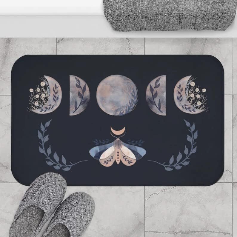 Moon Phase Non Slip Backed Entryway Rugs for Indoor Entrance Floor Door