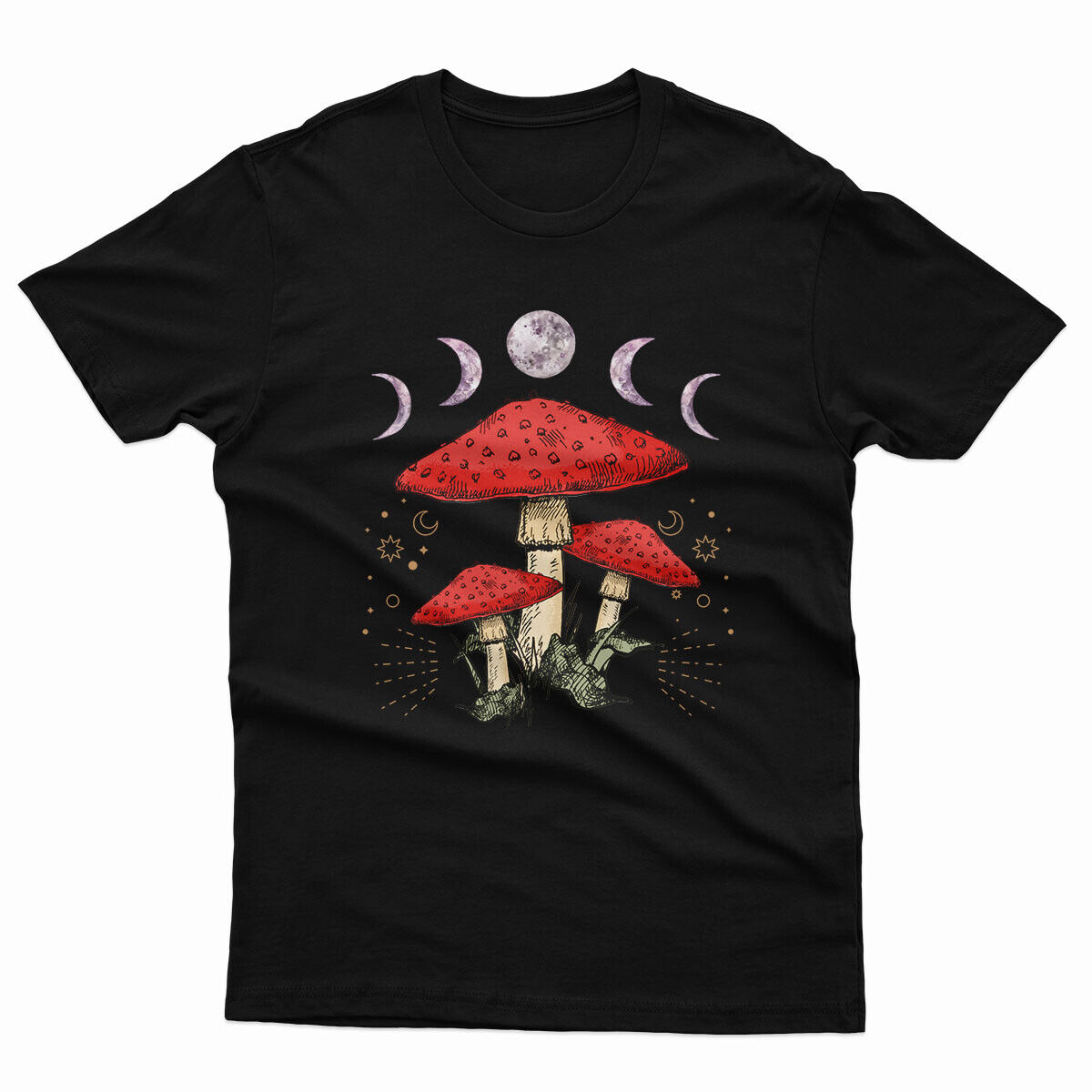 Moon Phase Psychedelic Mushroom Psychedelic Freedom Unisex T Shirts ...