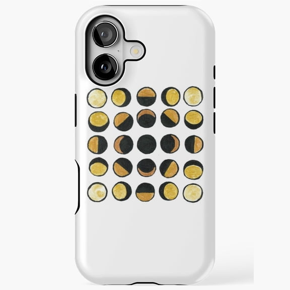 Moon Phases Celestial Artistic Pattern iPhone Case for 11/12/13/14/15/17 Pro Max