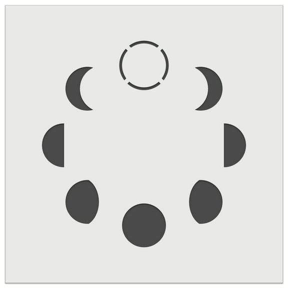 Moon Phases Circle DIY Cookie Wall Craft Stencil - 7.0 Inch