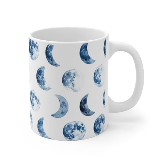 Moon Phases Coffee Mug, Moon Mug Gift, Crescent Moon Mug, Tea Lover Gift, Coffee Lover Gifelestial Mug oz.