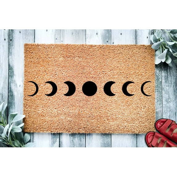 Moon Phases Door Mat | Lunar Phases | Space Doormat | Welcome Mat | Housewarming Gift | New Home | Closing Gift